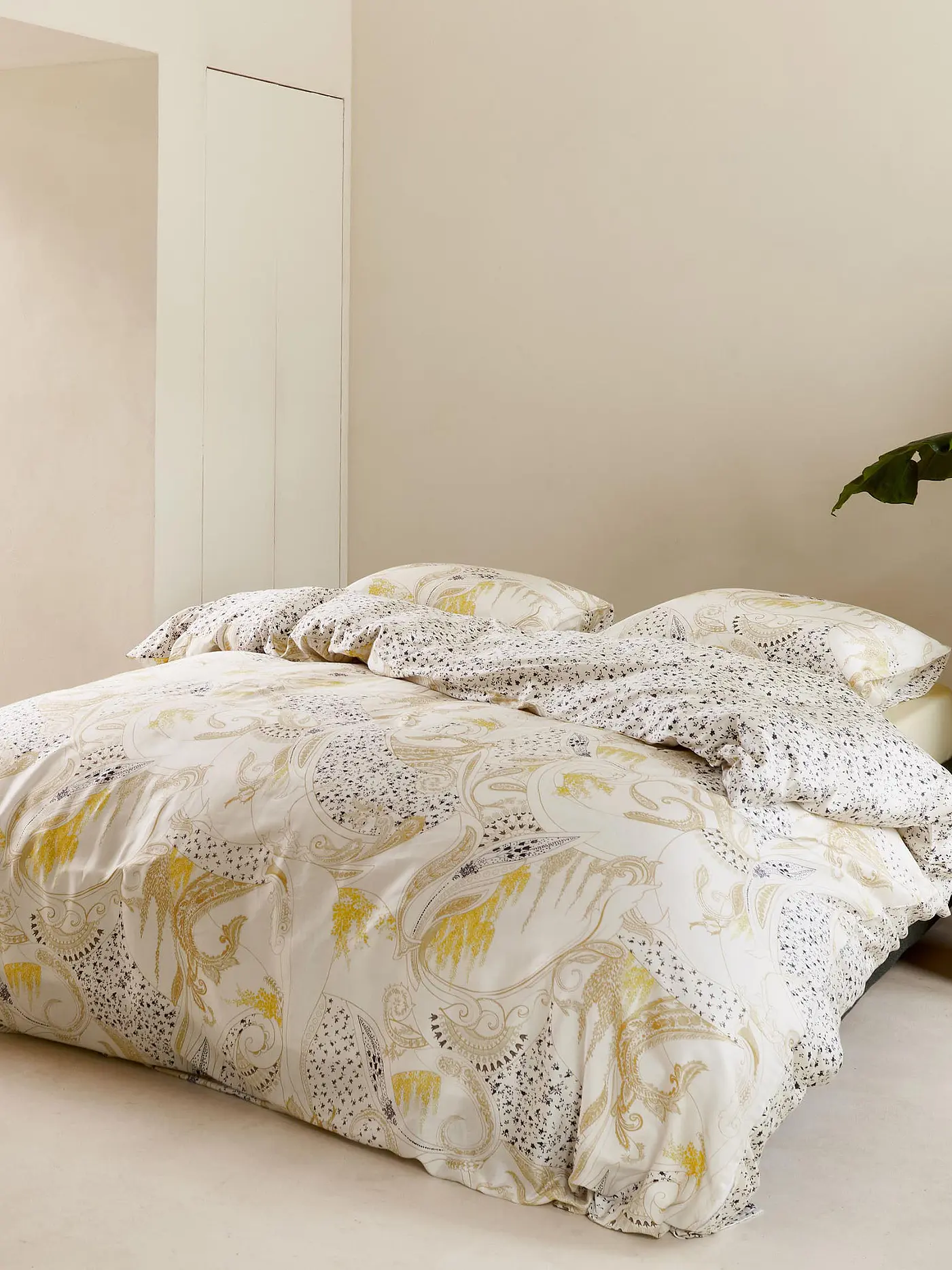 ESSENZA | Satin Bettwäsche 70x90cm / 140x200cm Verena Antique White | 